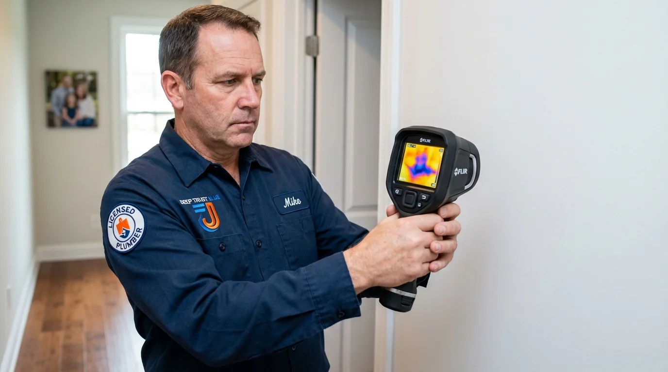 Thermal imaging leak detection by Johns Plumbing LLC in Santa Ynez