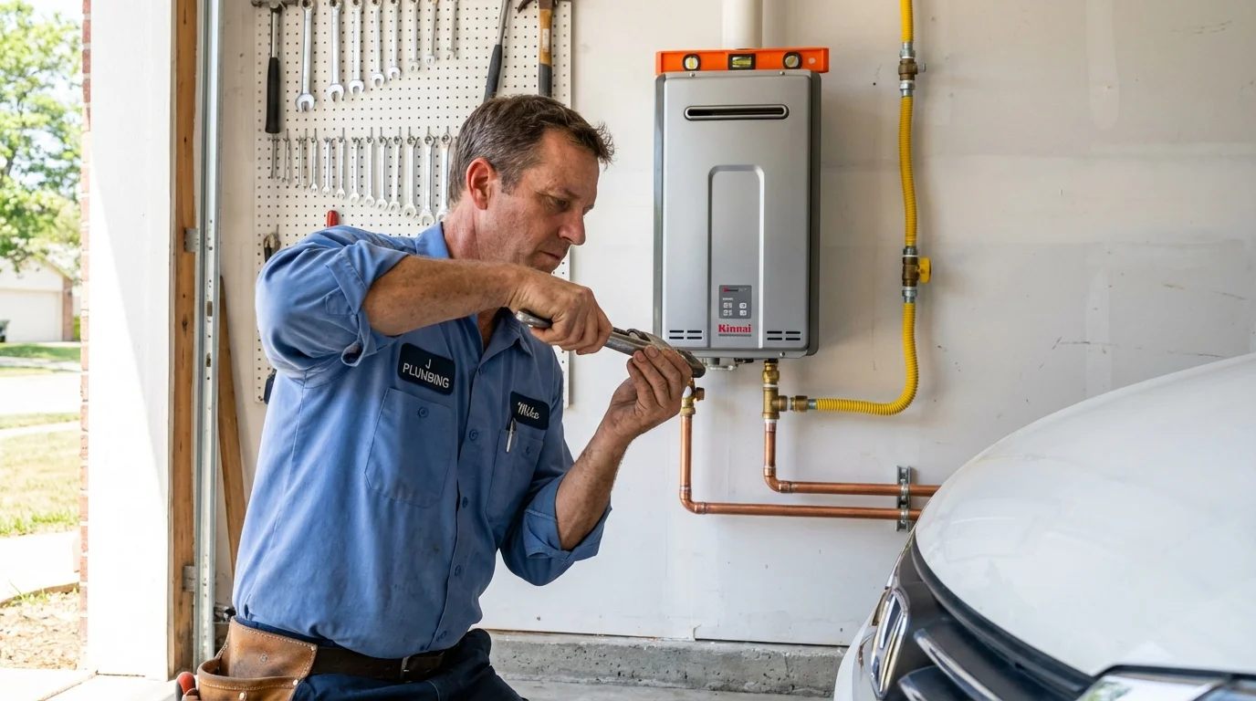 Tankless water heater installation by a Johns Plumbing LLC plumber in Santa Ynez